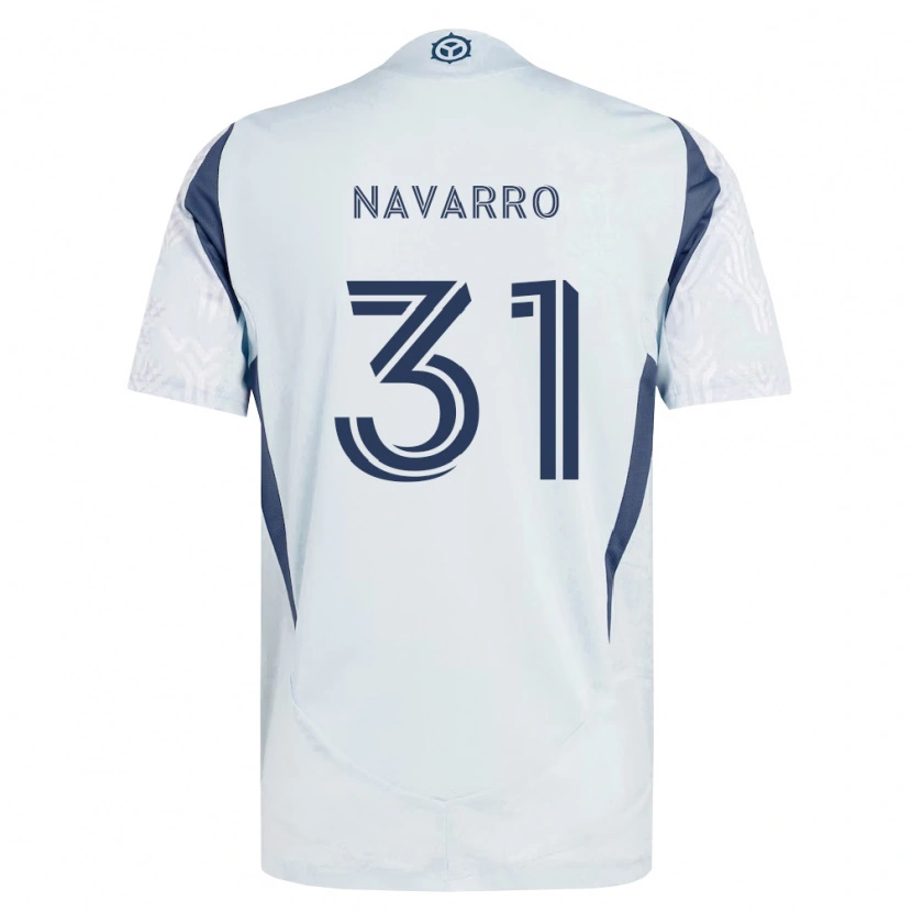 Danxen Heren Federico Navarro #31 Blauw Grijs Wit Uitshirt Uittenue 2026/27 T-Shirt België