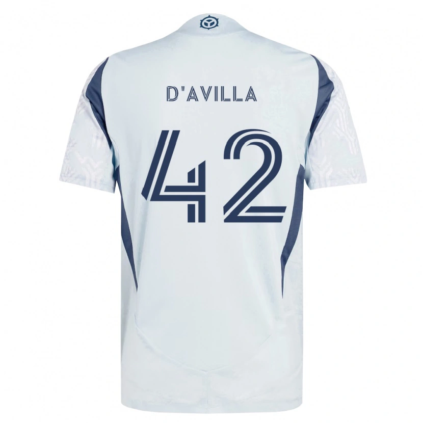 Danxen Heren Djé D'avilla #42 Blauw Grijs Wit Uitshirt Uittenue 2026/27 T-Shirt België