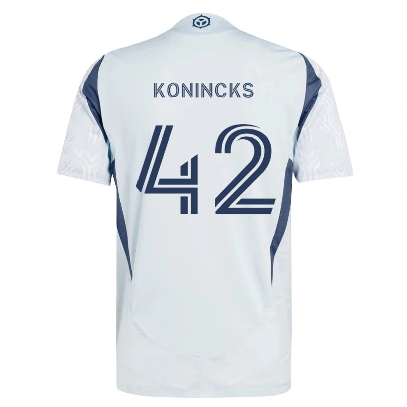 Danxen Heren Diego Konincks #42 Blauw Grijs Wit Uitshirt Uittenue 2026/27 T-Shirt België