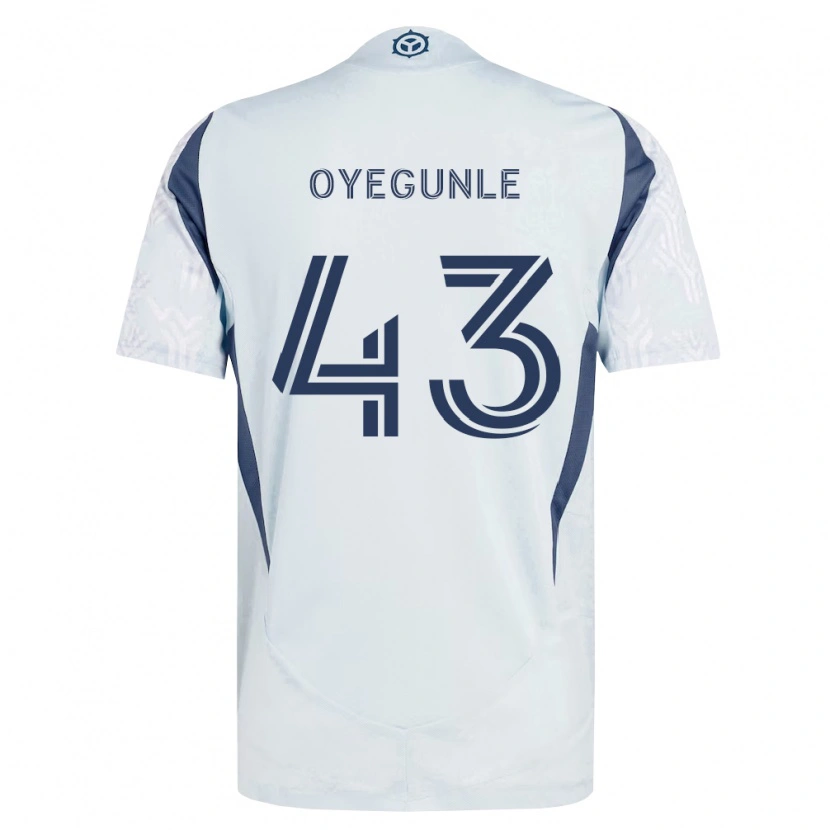 Danxen Heren Olu Oyegunle #43 Blauw Grijs Wit Uitshirt Uittenue 2026/27 T-Shirt België