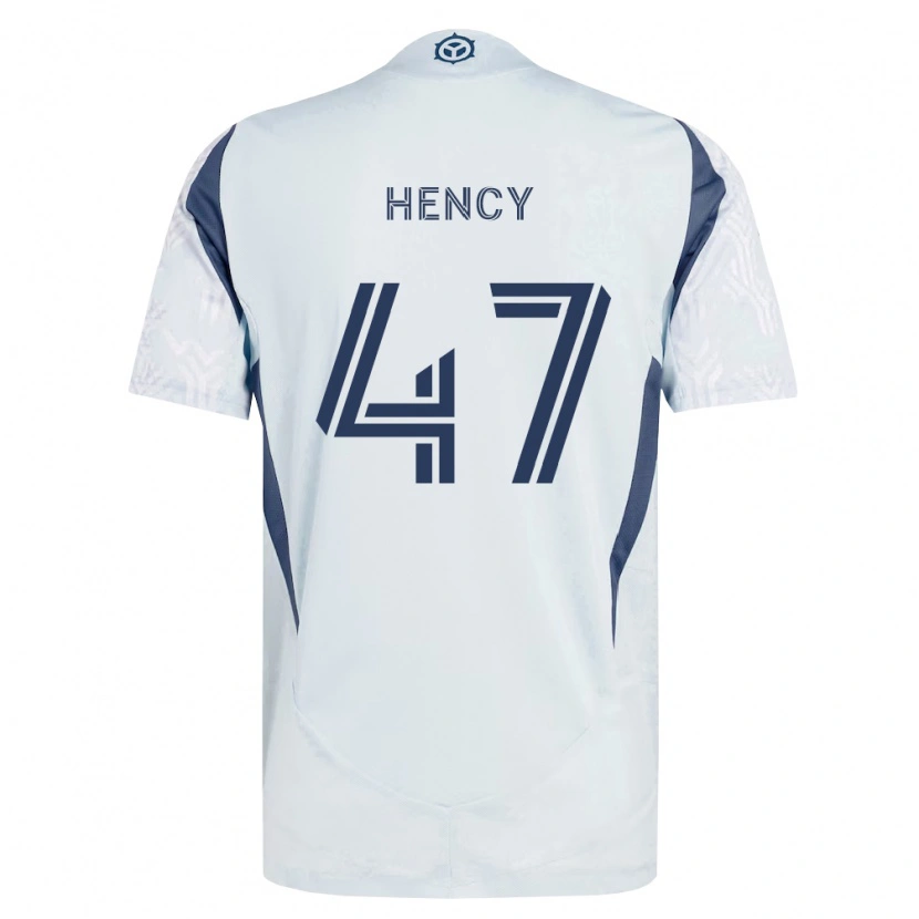 Danxen Heren Billy Hency #47 Blauw Grijs Wit Uitshirt Uittenue 2026/27 T-Shirt België