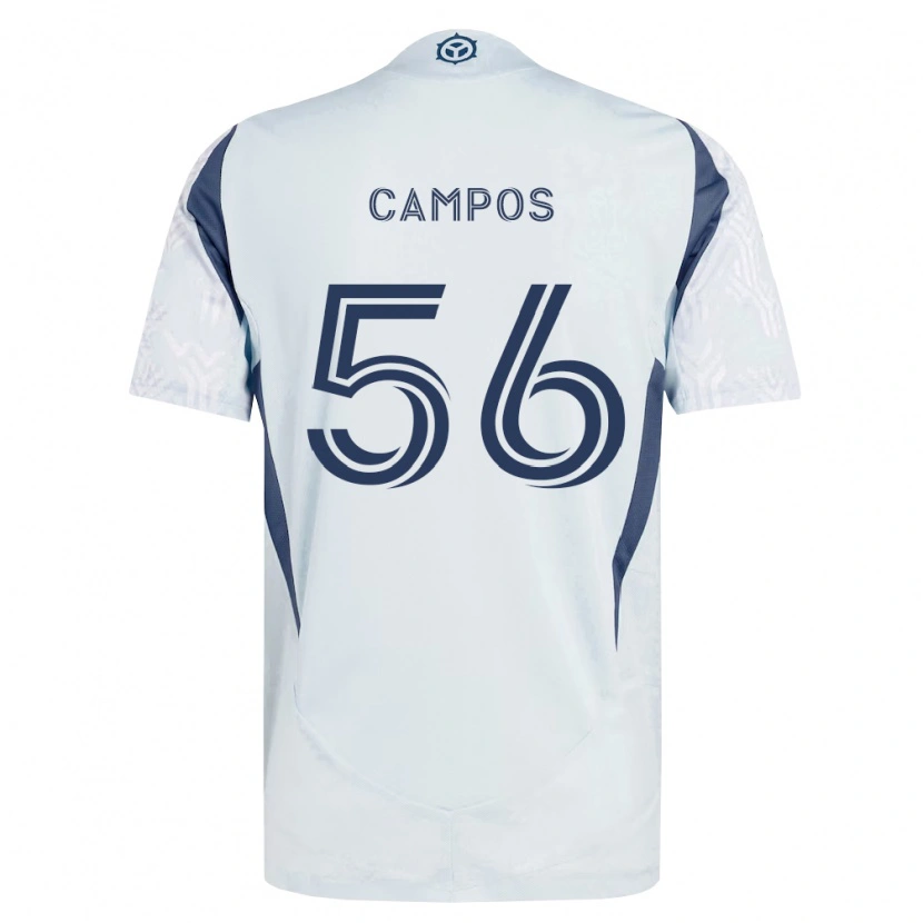 Danxen Heren Edgar Campos #56 Blauw Grijs Wit Uitshirt Uittenue 2026/27 T-Shirt België