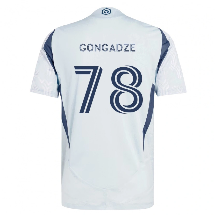 Danxen Heren Giorgi Gongadze #78 Blauw Grijs Wit Uitshirt Uittenue 2026/27 T-Shirt België