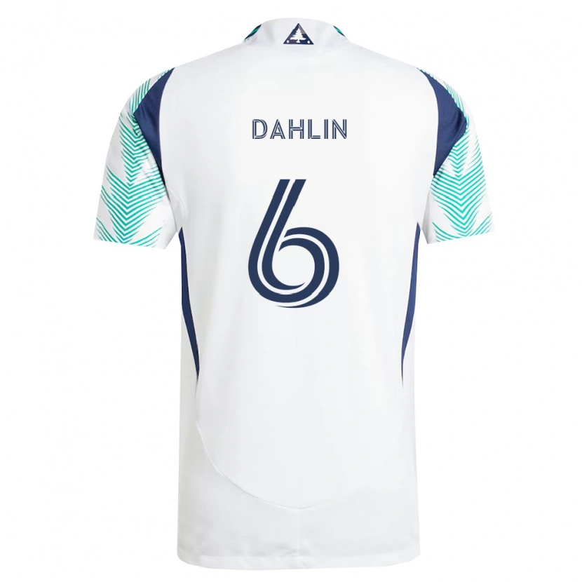 Danxen Heren Gabe Dahlin #6 Wit Marineblauw Lichtgroen Uitshirt Uittenue 2026/27 T-Shirt België