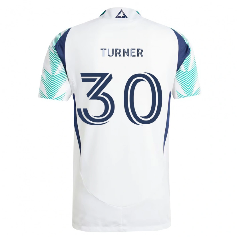 Danxen Heren Matt Turner #30 Wit Marineblauw Lichtgroen Uitshirt Uittenue 2026/27 T-Shirt België