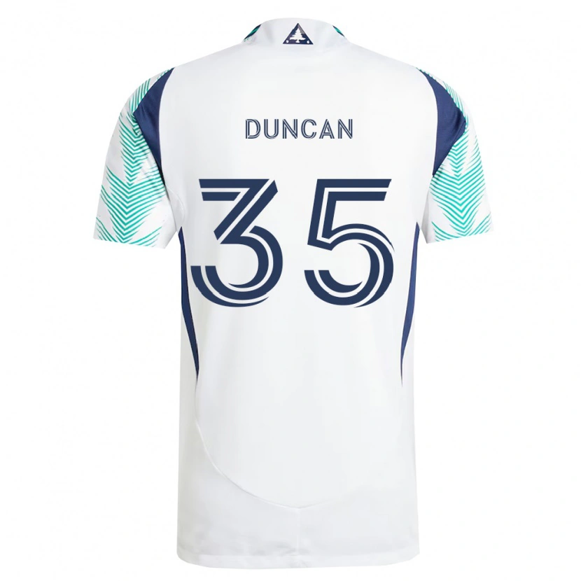 Danxen Heren Nakye Greenidge-Duncan #35 Wit Marineblauw Lichtgroen Uitshirt Uittenue 2026/27 T-Shirt België