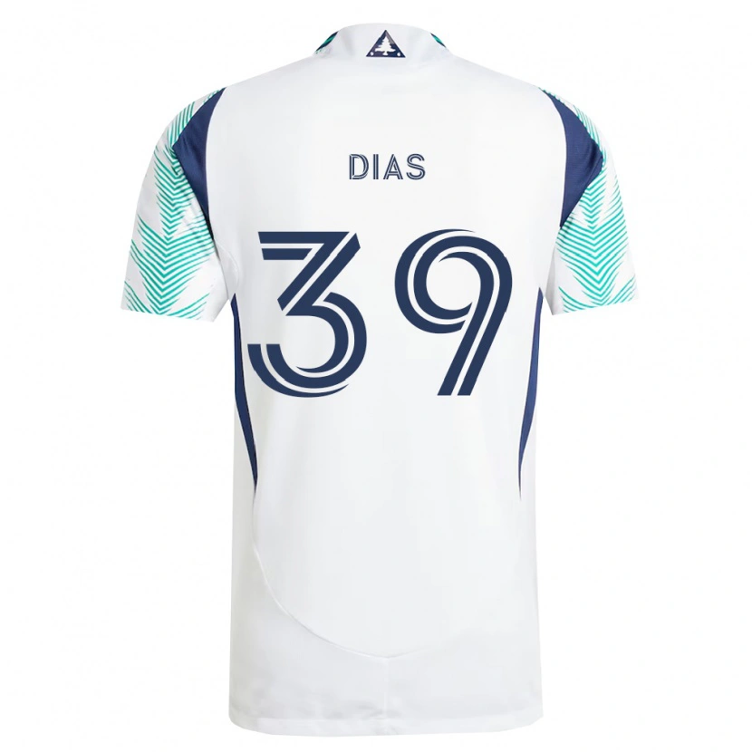 Danxen Heren Marcos Dias #39 Wit Marineblauw Lichtgroen Uitshirt Uittenue 2026/27 T-Shirt België