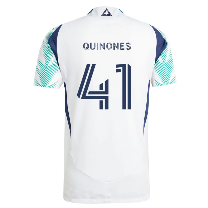 Danxen Heren Colby Quiñónes #41 Wit Marineblauw Lichtgroen Uitshirt Uittenue 2026/27 T-Shirt België