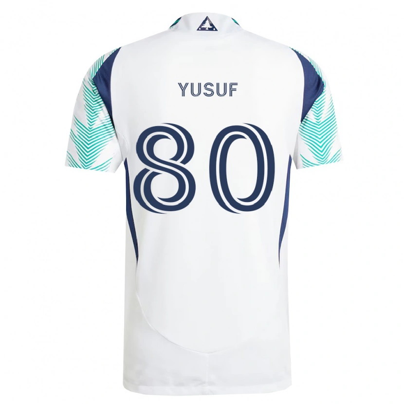 Danxen Heren Alhassan Yusuf #80 Wit Marineblauw Lichtgroen Uitshirt Uittenue 2026/27 T-Shirt België