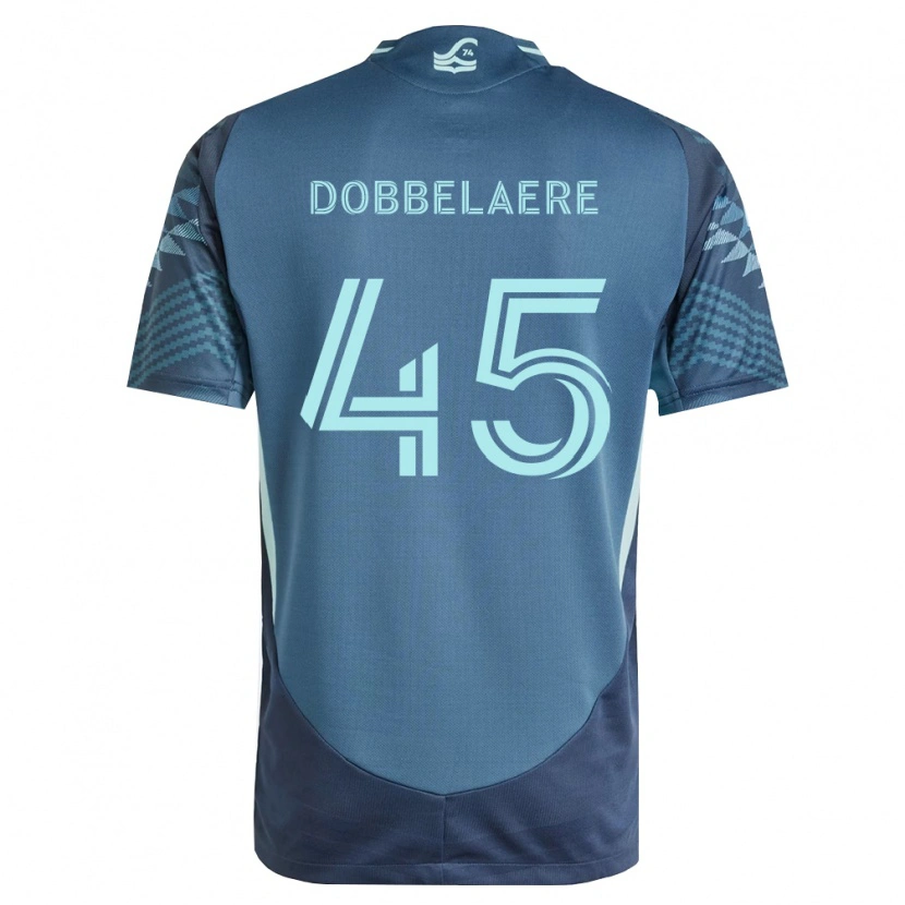 Danxen Heren Ethan Dobbelaere #45 Marineblauw Groen Uitshirt Uittenue 2026/27 T-Shirt België