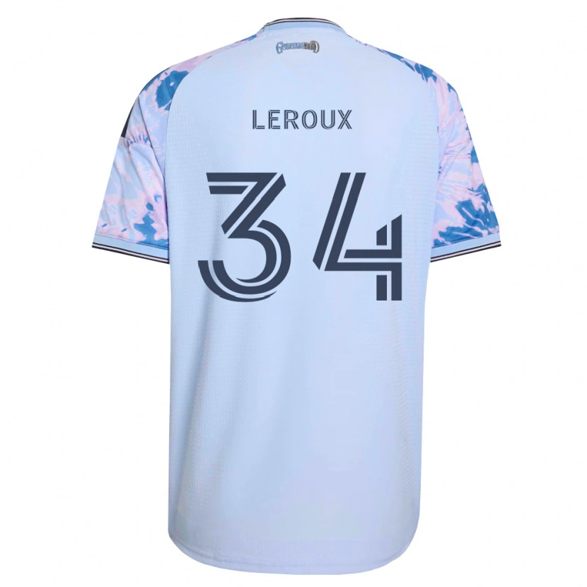 Danxen Heren Beau Leroux #34 Koninklijk Blauw Wit Zwart Uitshirt Uittenue 2026/27 T-Shirt België
