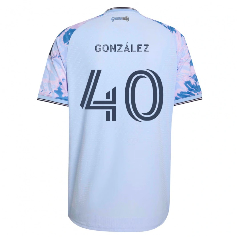 Danxen Heren Jonathan González #40 Koninklijk Blauw Wit Zwart Uitshirt Uittenue 2026/27 T-Shirt België