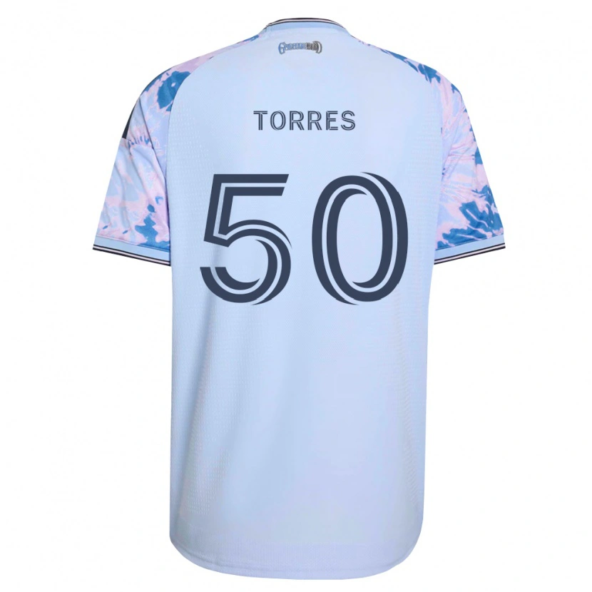 Danxen Heren Jorge Torres #50 Koninklijk Blauw Wit Zwart Uitshirt Uittenue 2026/27 T-Shirt België