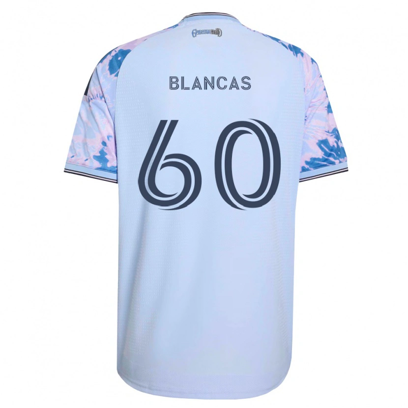 Danxen Heren Eduardo Blancas #60 Koninklijk Blauw Wit Zwart Uitshirt Uittenue 2026/27 T-Shirt België