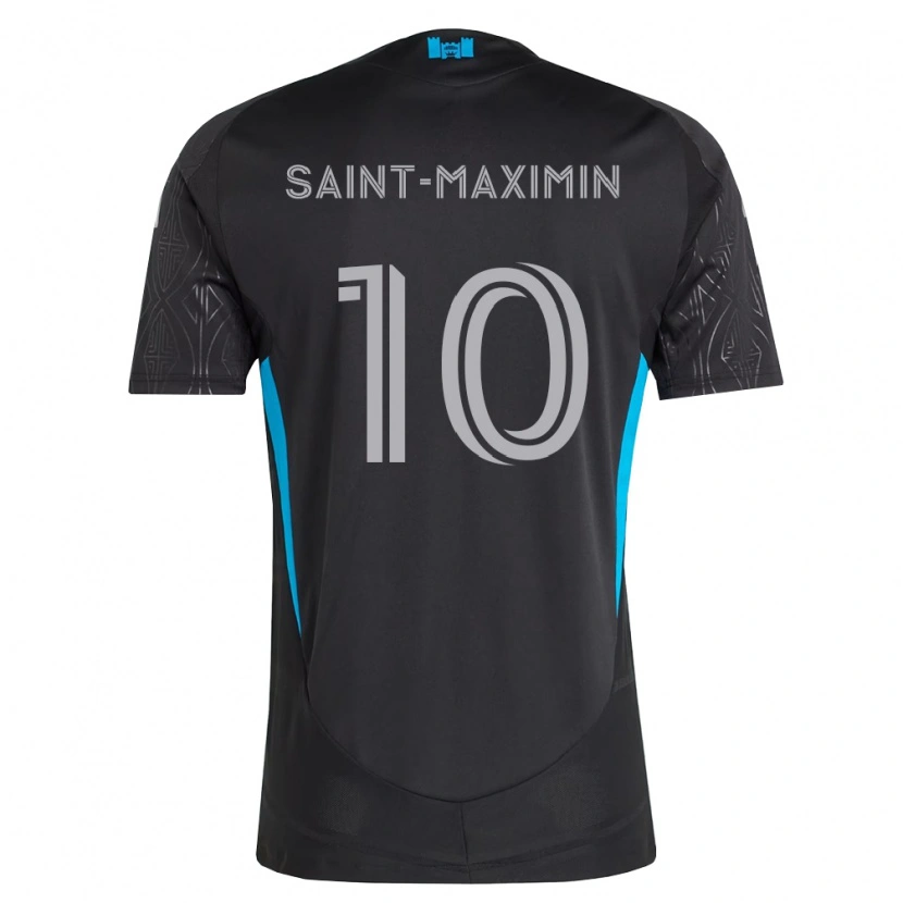 Danxen Heren Allan Saint-Maximin #10 Zwart Wit Hemelsblauw Uitshirt Uittenue 2026/27 T-Shirt België