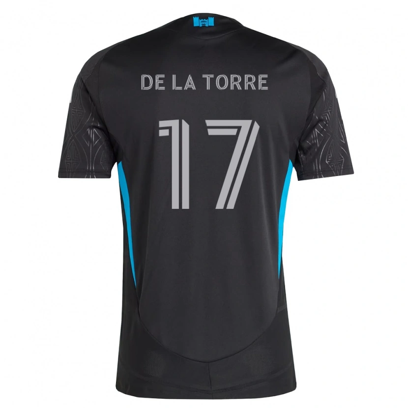 Danxen Heren Luca De La Torre #17 Zwart Wit Hemelsblauw Uitshirt Uittenue 2026/27 T-Shirt België