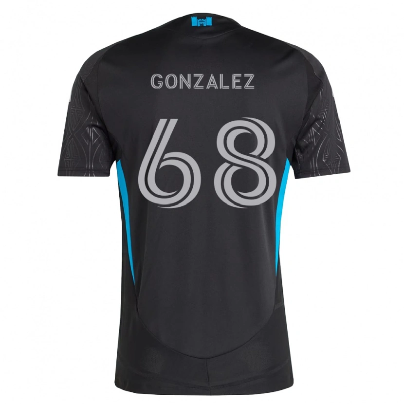 Danxen Heren Carlos Gonzalez #68 Zwart Wit Hemelsblauw Uitshirt Uittenue 2026/27 T-Shirt België