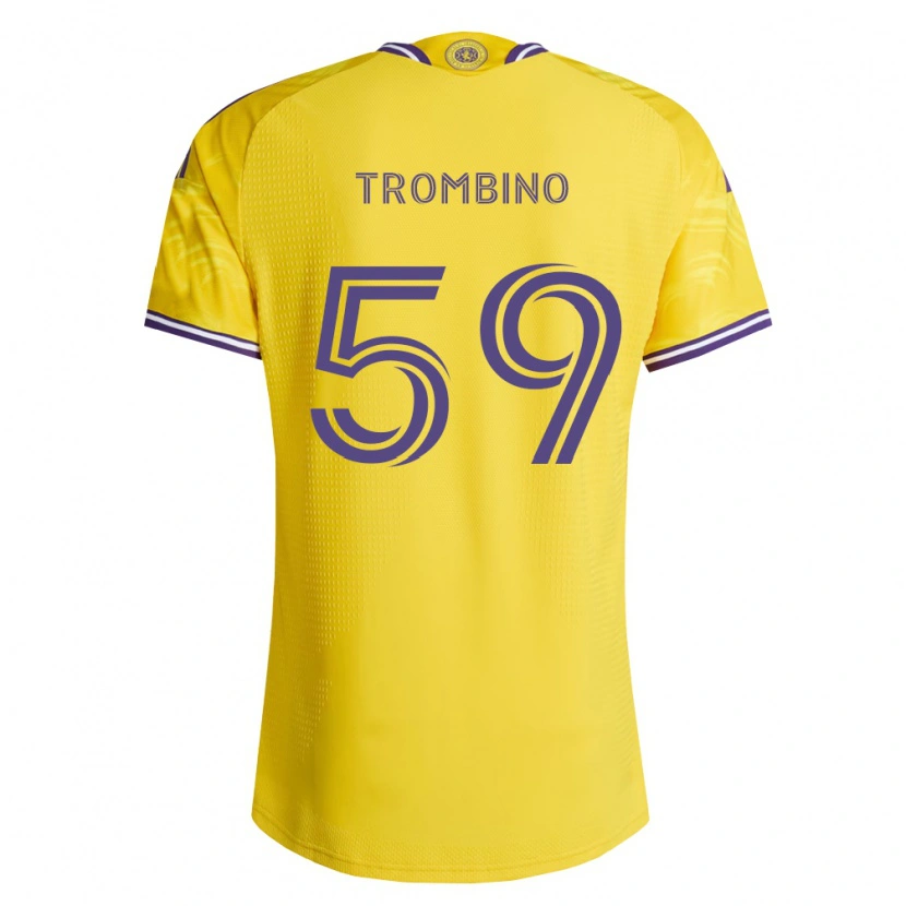 Danxen Heren Caleb Trombino #59 Geel Paars Uitshirt Uittenue 2026/27 T-Shirt België