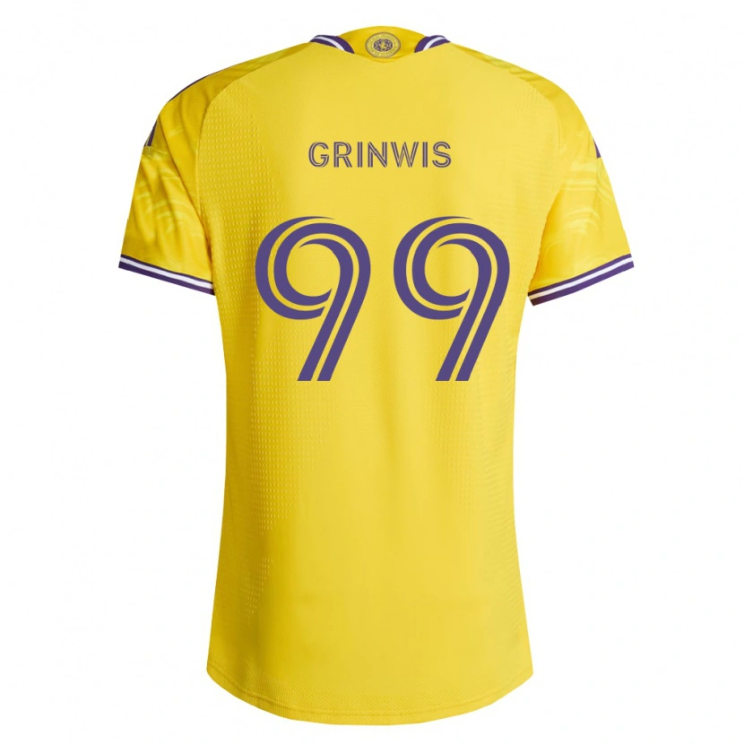 Danxen Heren Adam Grinwis #99 Geel Paars Uitshirt Uittenue 2026/27 T-Shirt België
