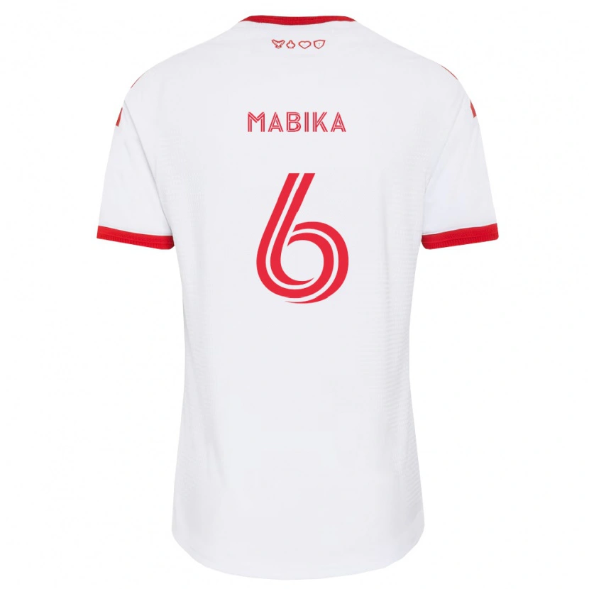 Danxen Heren Aimé Mabika #6 Wit Rood Zwart Uitshirt Uittenue 2026/27 T-Shirt België