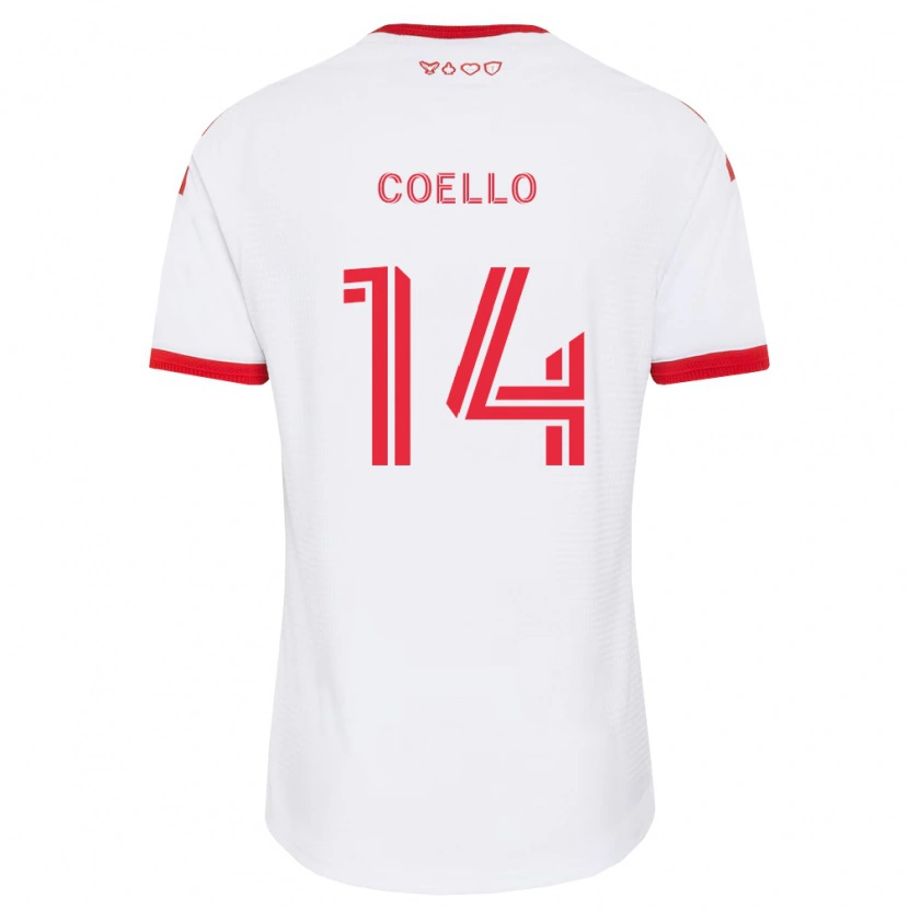 Danxen Heren Alonso Coello #14 Wit Rood Zwart Uitshirt Uittenue 2026/27 T-Shirt België