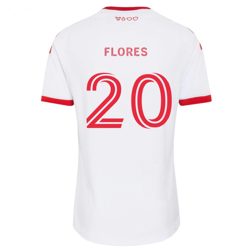 Danxen Heren Deybi Flores #20 Wit Rood Zwart Uitshirt Uittenue 2026/27 T-Shirt België