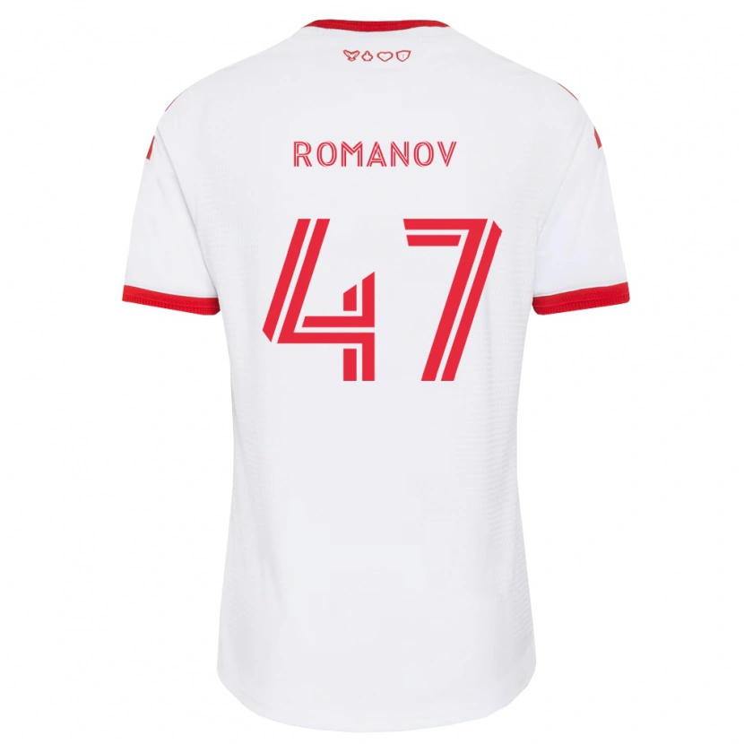 Danxen Heren Alexander Romanov #47 Wit Rood Zwart Uitshirt Uittenue 2026/27 T-Shirt België