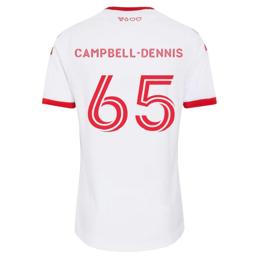 Danxen Heren Raequan Campbell-Dennis #65 Wit Rood Zwart Uitshirt Uittenue 2026/27 T-Shirt België