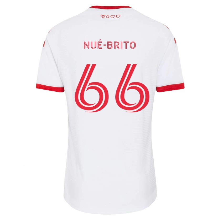 Danxen Heren Diego Nué-Brito #66 Wit Rood Zwart Uitshirt Uittenue 2026/27 T-Shirt België