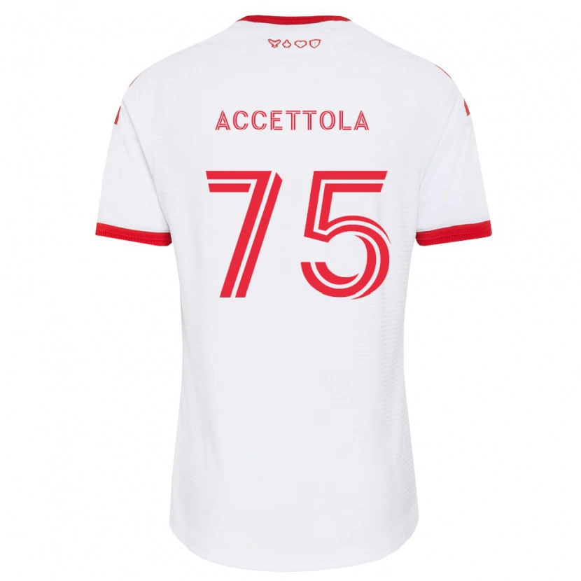 Danxen Heren Luca Accettola #75 Wit Rood Zwart Uitshirt Uittenue 2026/27 T-Shirt België