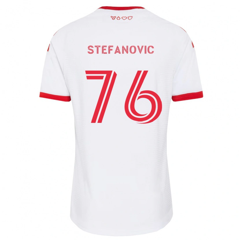 Danxen Heren Lazar Stefanović #76 Wit Rood Zwart Uitshirt Uittenue 2026/27 T-Shirt België