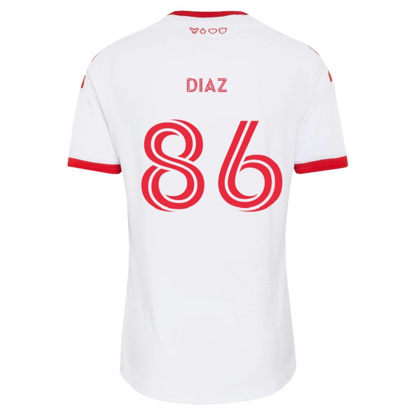 Danxen Heren Alec Díaz #86 Wit Rood Zwart Uitshirt Uittenue 2026/27 T-Shirt België