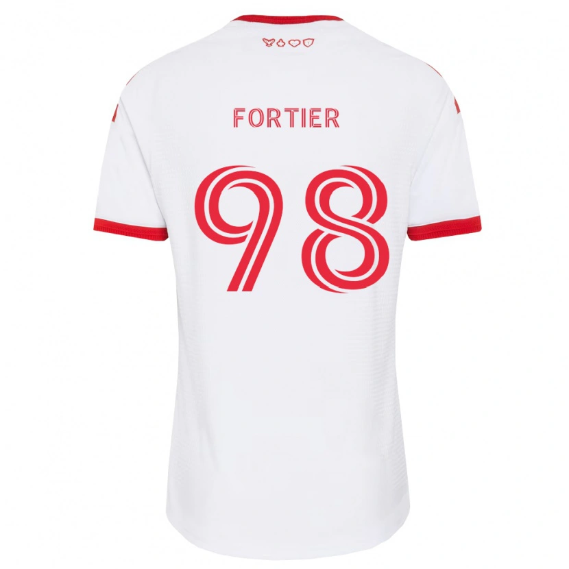 Danxen Heren Kristjan Fortier #98 Wit Rood Zwart Uitshirt Uittenue 2026/27 T-Shirt België