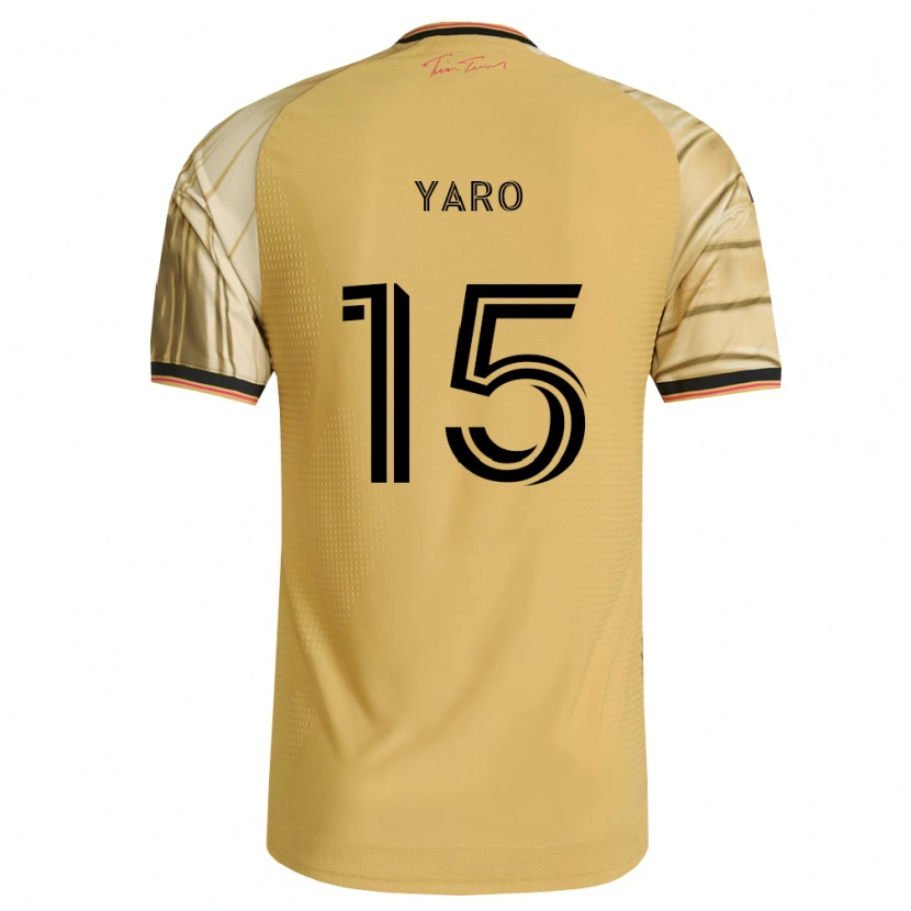 Danxen Heren Joshua Yaro #15 Bruin Geel Zwart Uitshirt Uittenue 2026/27 T-Shirt België