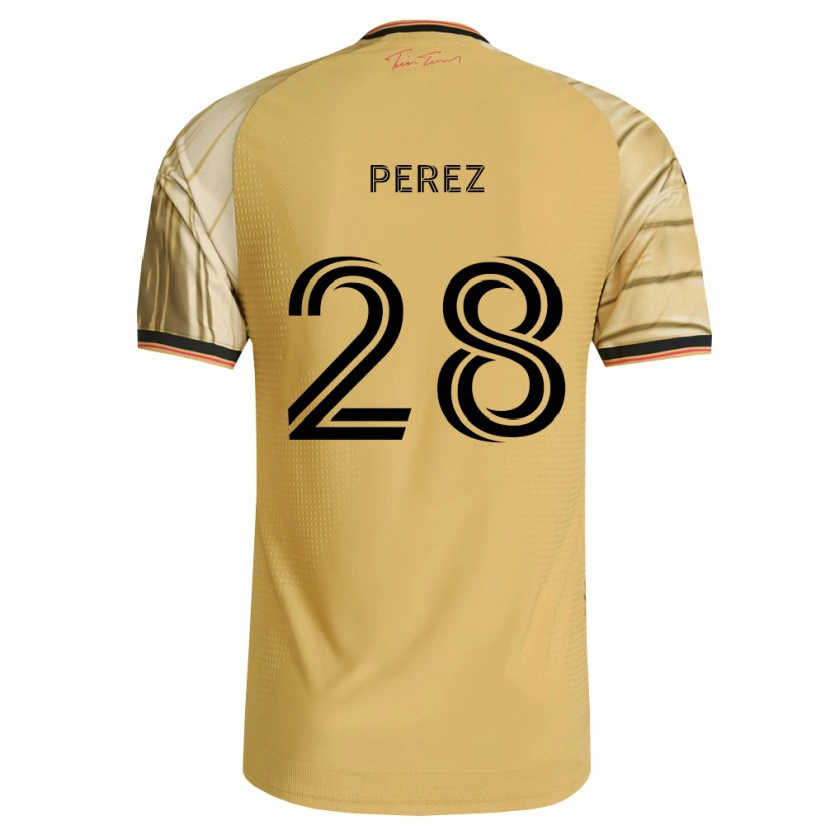 Danxen Heren Miguel Perez #28 Bruin Geel Zwart Uitshirt Uittenue 2026/27 T-Shirt België
