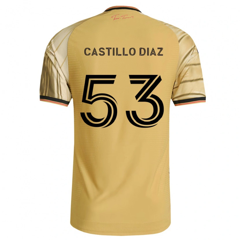 Danxen Heren Jesus Castillo Diaz #53 Bruin Geel Zwart Uitshirt Uittenue 2026/27 T-Shirt België