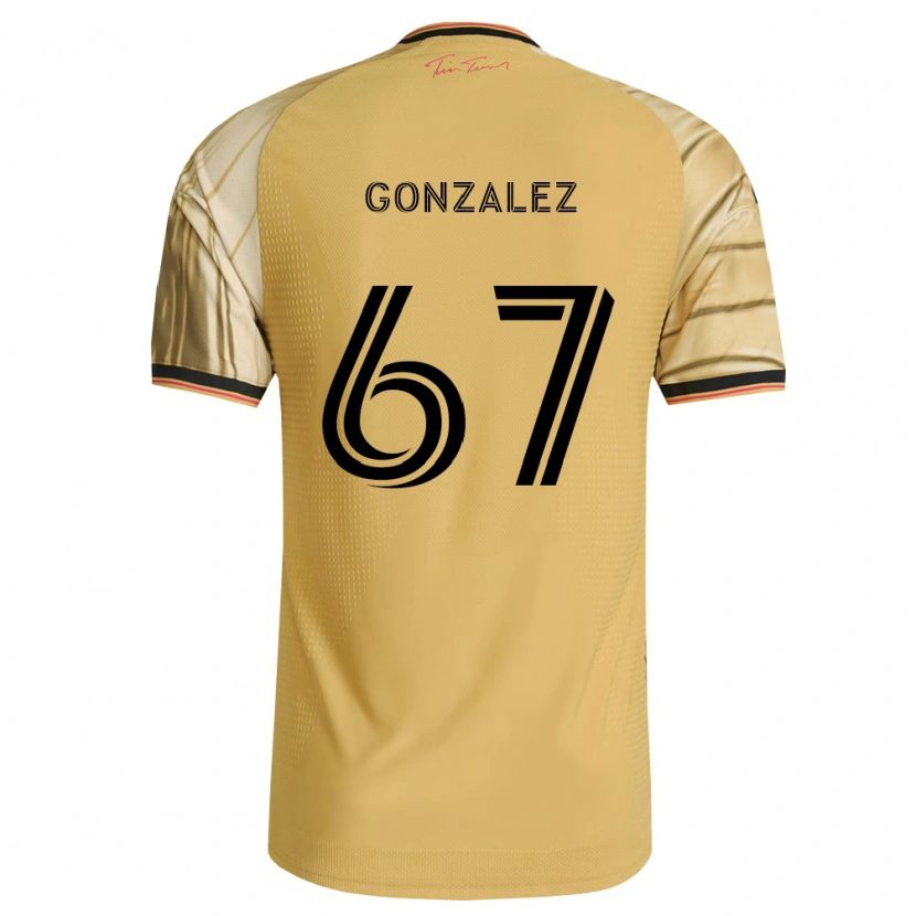 Danxen Heren Cruz Gonzalez #67 Bruin Geel Zwart Uitshirt Uittenue 2026/27 T-Shirt België