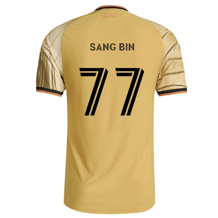 Danxen Heren Sang-Bin Jeong #77 Bruin Geel Zwart Uitshirt Uittenue 2026/27 T-Shirt België