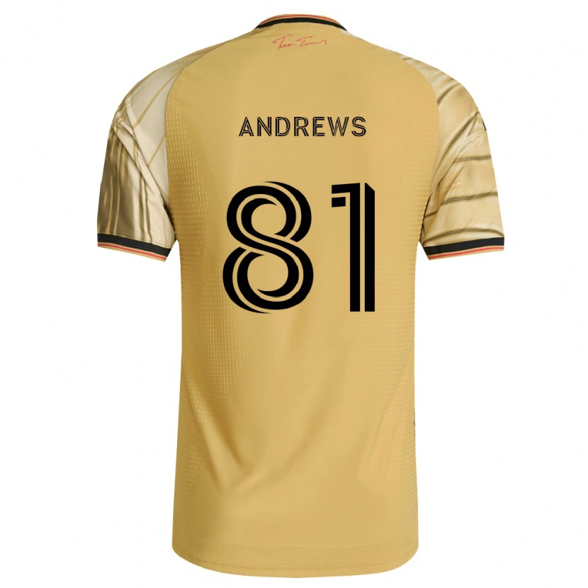 Danxen Heren Joe Andrews #81 Bruin Geel Zwart Uitshirt Uittenue 2026/27 T-Shirt België
