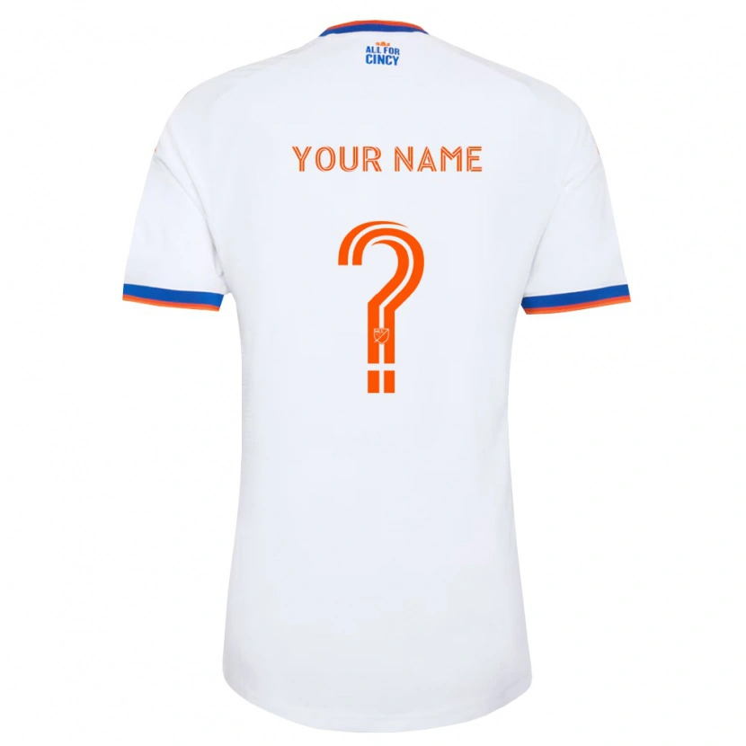 Danxen Heren Uw Naam #0 Wit Marineblauw Oranje Uitshirt Uittenue 2026/27 T-Shirt België