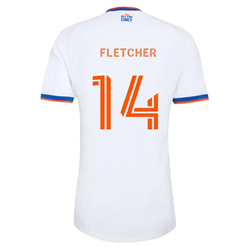 Danxen Heren Kristian Fletcher #14 Wit Marineblauw Oranje Uitshirt Uittenue 2026/27 T-Shirt België