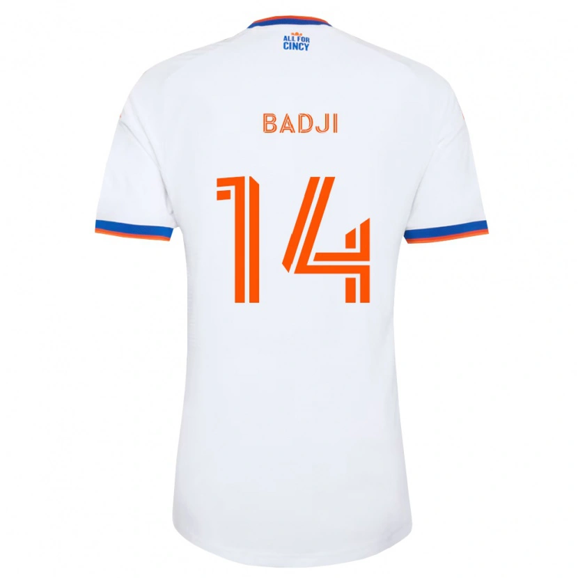 Danxen Heren Dominique Badji #14 Wit Marineblauw Oranje Uitshirt Uittenue 2026/27 T-Shirt België
