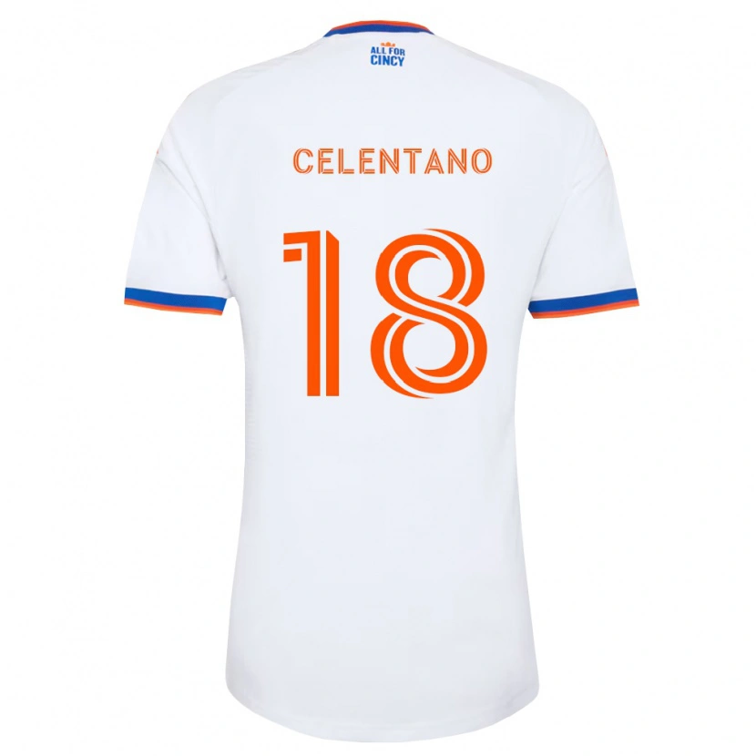 Danxen Heren Roman Celentano #18 Wit Marineblauw Oranje Uitshirt Uittenue 2026/27 T-Shirt België