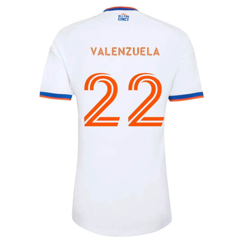 Danxen Heren Gerardo Valenzuela #22 Wit Marineblauw Oranje Uitshirt Uittenue 2026/27 T-Shirt België