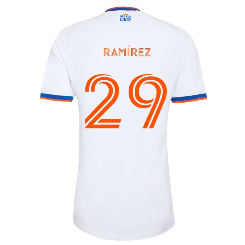 Danxen Heren Bryan Ramírez #29 Wit Marineblauw Oranje Uitshirt Uittenue 2026/27 T-Shirt België