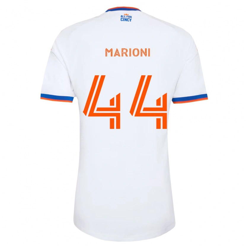 Danxen Heren Giovanni Marioni #44 Wit Marineblauw Oranje Uitshirt Uittenue 2026/27 T-Shirt België