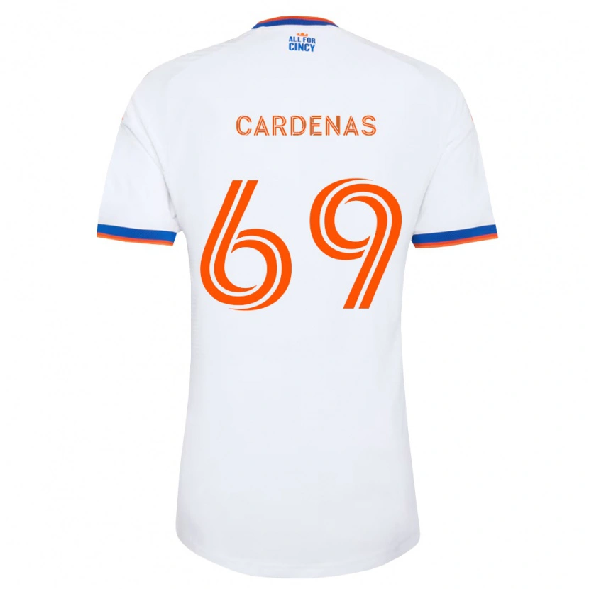 Danxen Heren Jared Cardenas #69 Wit Marineblauw Oranje Uitshirt Uittenue 2026/27 T-Shirt België
