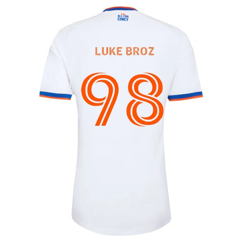 Danxen Heren Luke Broz #98 Wit Marineblauw Oranje Uitshirt Uittenue 2026/27 T-Shirt België