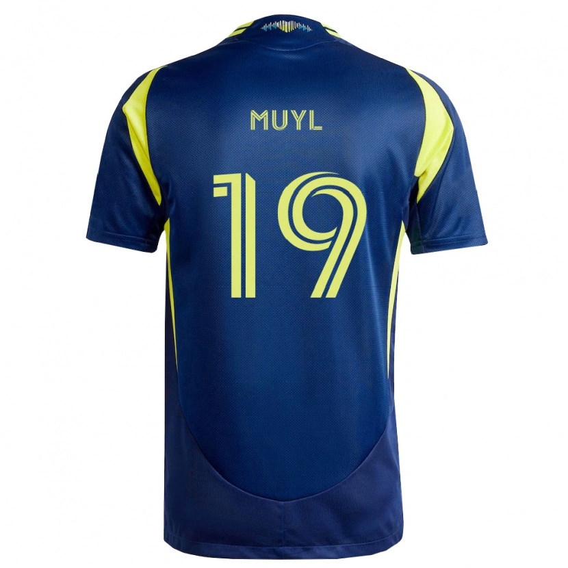Danxen Heren Alex Muyl #19 Geel Marineblauw Uitshirt Uittenue 2026/27 T-Shirt België