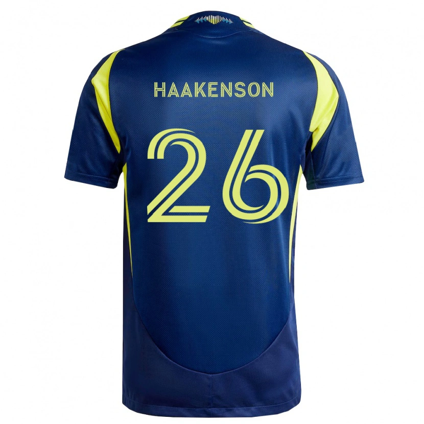 Danxen Heren Luke Haakenson #26 Geel Marineblauw Uitshirt Uittenue 2026/27 T-Shirt België